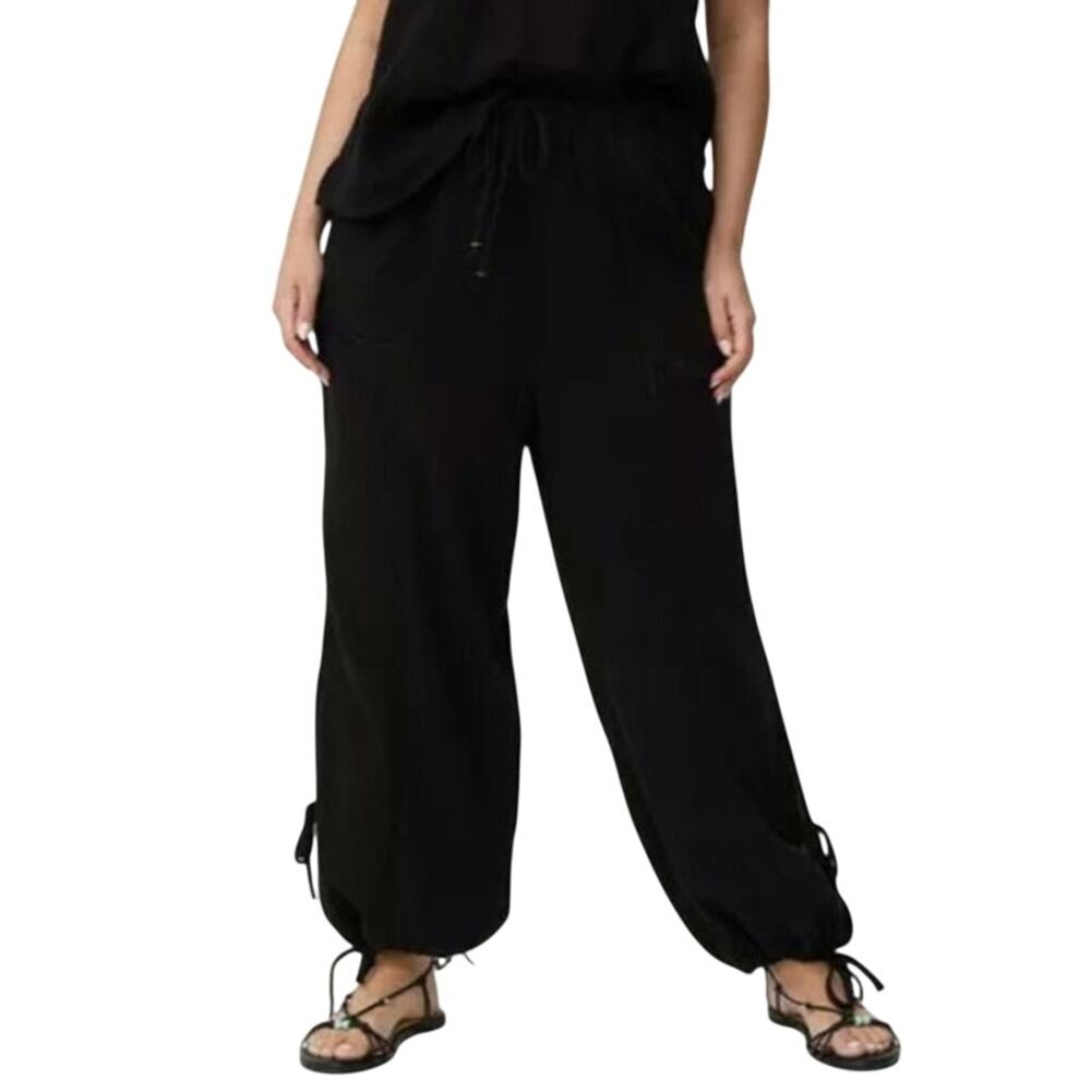 Torrid Black Pull-On High Rise Relaxed Jogger Whimsigoth Minimalist Lagenlook